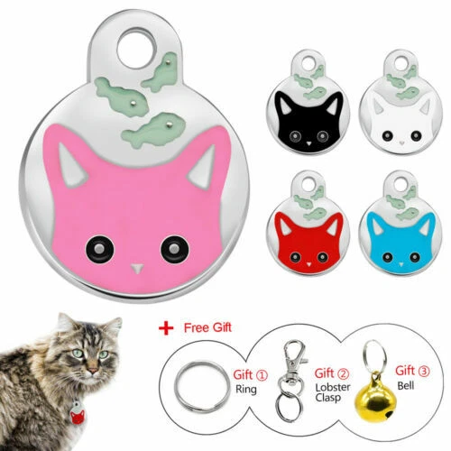 Metal Cat Collars & Tags with Bell