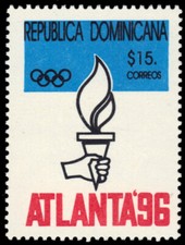 DOMIINICAN REPUBLIC 1225 - Atlanta Olympics "Olympic Torch" (pb93790)