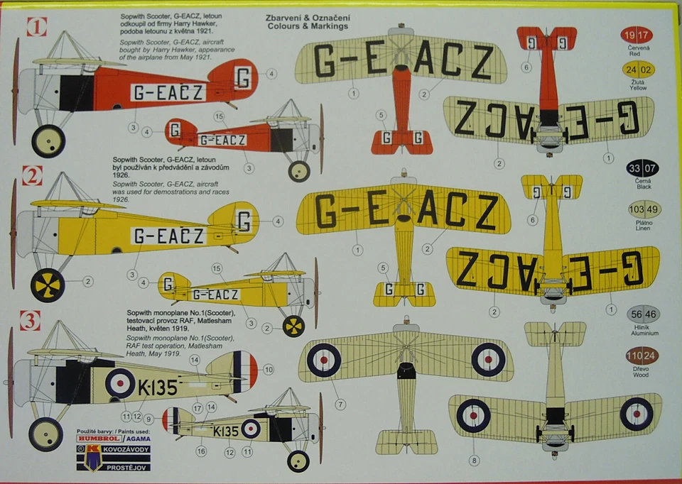 Sopwith Scooter "Monoplano No.1", 1:72, KP, Kit Di Modellismo Plastico, Nuovo - Immagine 2 di 3