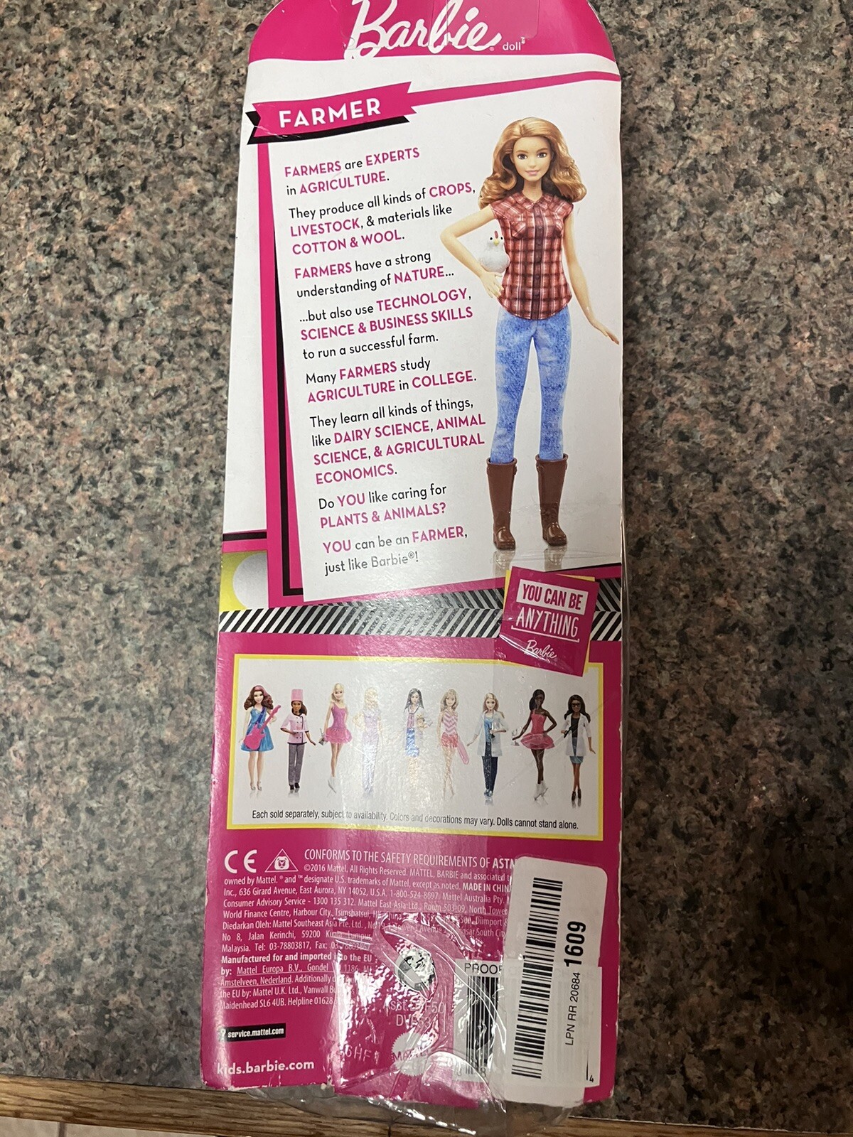 Barbie Doll Careers You Can Be A Farmer Doll New In Package With Chicken B22