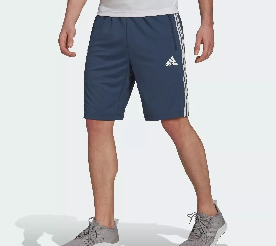 Adidas Shorts Men's Stripe AeroReady Athletic Performance Shorts