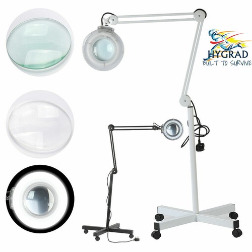 Daylight 5X Magnifying Magnifier Lamp Light Salon Spa Beauty Nail Floor Lamp UK - Picture 2 of 23