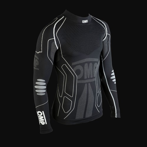 MAGLIA TERMICA NERO INVERNALE ELASTICIZZATA KS WINTER KART OMP KK03021 TG  XXL | eBay