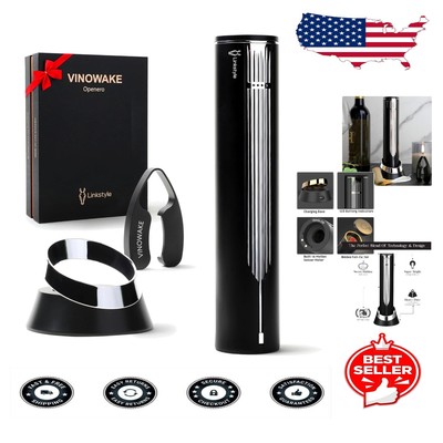 Rechargeable Electric Wine Opener with Premium Foil Cutter - Perfect for Gifting