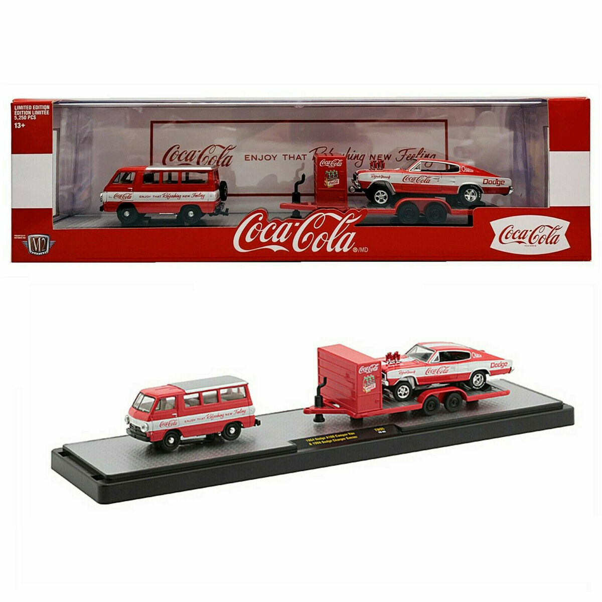 M2 Machines 1:64 2020 Coca-Cola Auto-Haulers Release 3 Trucks Set