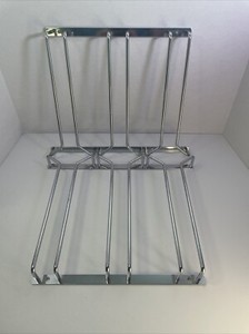 2 Durable Chrome Under Cabinet Stemware/Wine Glass Rack Storage Organization