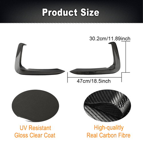 Parachoques delanteros de carbono aletas flaps Canard labio para Audi A5 Sline S5 2017-19 - Imagen 6 de 11