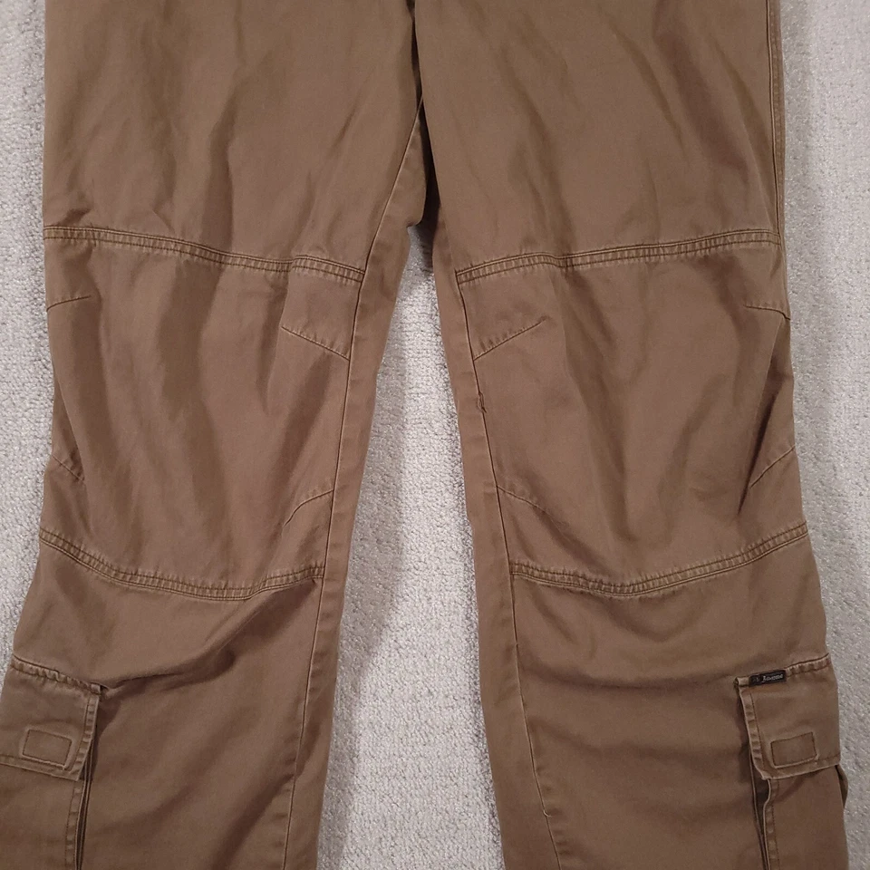 Vintage Calvin Klein Baggy Cargo Pants Women's 13 Beige Wide Leg Grunge Skater - Image 4 of 4