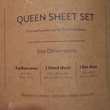 Premium White 6-Piece Sheet Set - SZ Queen - NWT