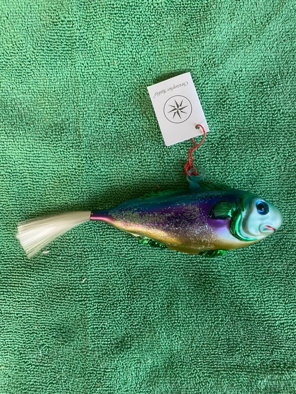 Rare Vintage Christopher Radko RAINBOW SHARK Ornament 93-277-1 W/TAG & BOX