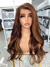 Pre-plucked Hairline 20inch Ombre Brown 13x4 Brown Lace Front Wig Human Hair