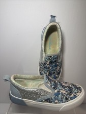 Disney Stitch Shoes Canvas Slip On From Girls Youth Size 1 Blue Lilo and Stitch