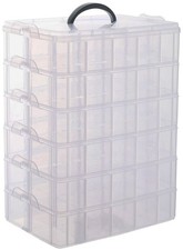 6-Tier Stackable Craft Organizers and Storage Box, Clear