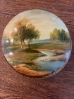 Vintage 2000 Russian Lacquer Painted Wood Landscape Signed Trinket Jewery Box — photo 1