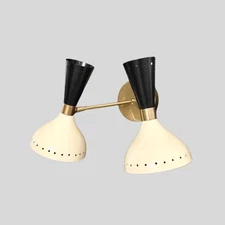 Mid Century Italian Style Two Light Wall Mount Sconce Wall Lamp Christmas Gift