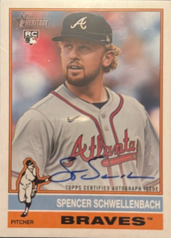 2025 Topps Heritage Real One Spencer Schwellenbach On Card Auto