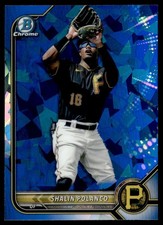 2022 Bowman Draft Chrome Sky Blue Refractor Shalin Polanco Pittsburgh Pirates