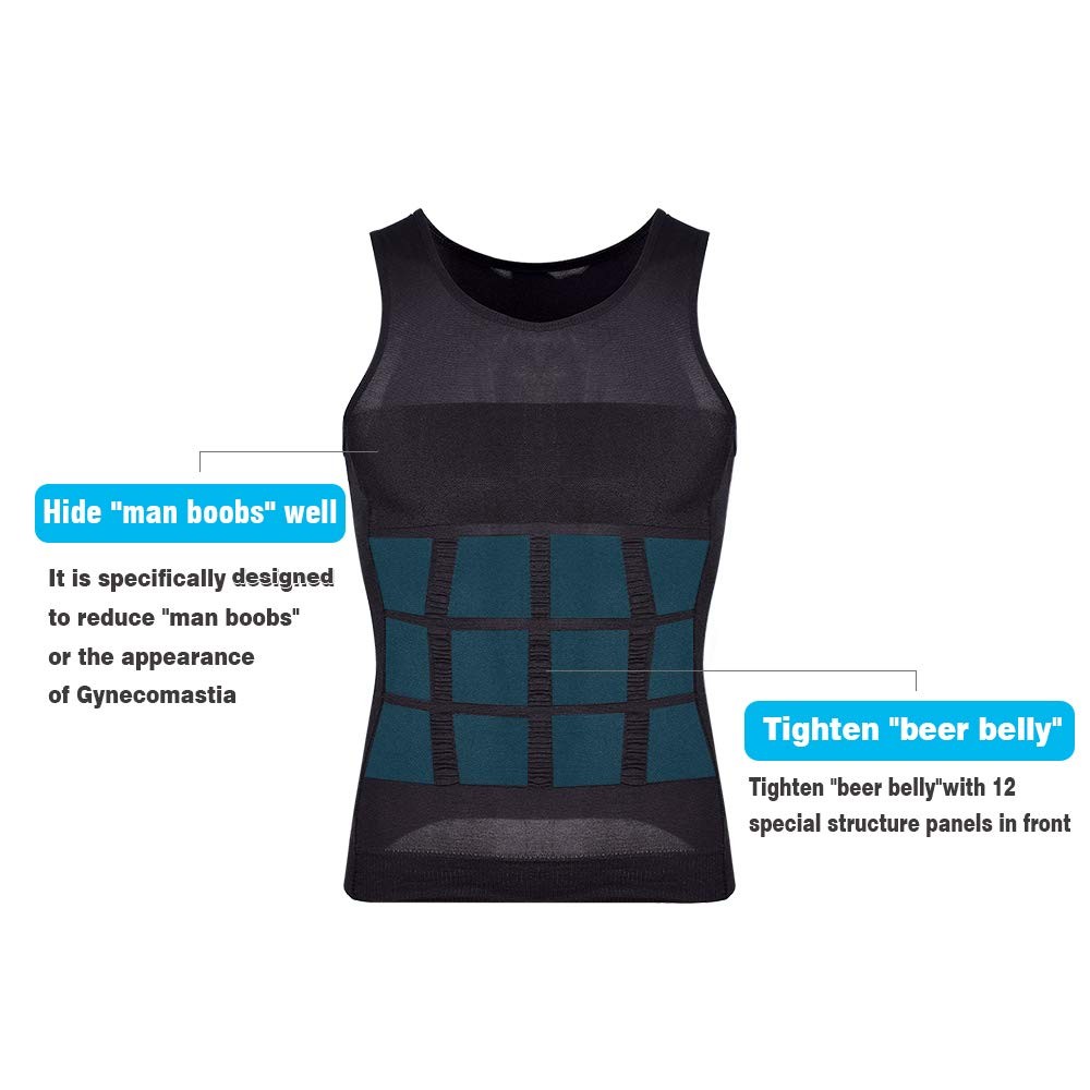 Tanker Top Loading KOCLES Men's Compression Tank Top Slimming Body Shaper Vest XX-Large ...