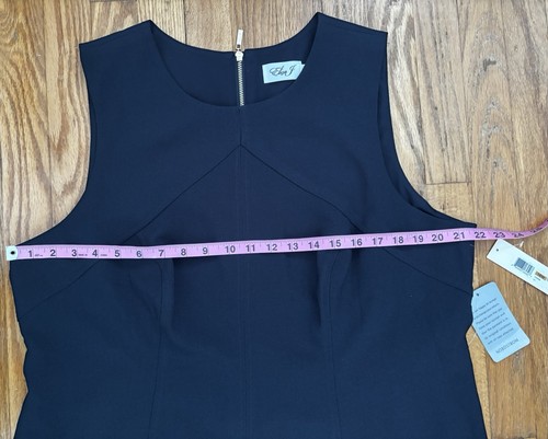 Eliza J Womens Navy Blue Sleeveless Dress Zipper Back Size 16W New - Picture 5 of 9