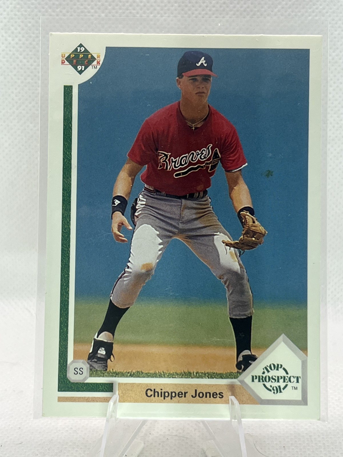 #55 Chipper Jones 1991 Upper Deck Rookie Free Ship