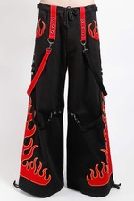 Tripp NYC Flame Dark Street Pants BLACK/RED 