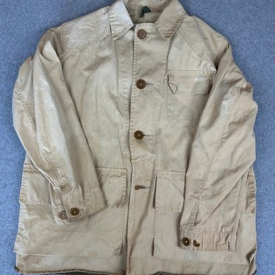 Vtg 1950s Hunting Jacket Sun Faded Duck Canvas Broken-in Softness No Odor Sz 42