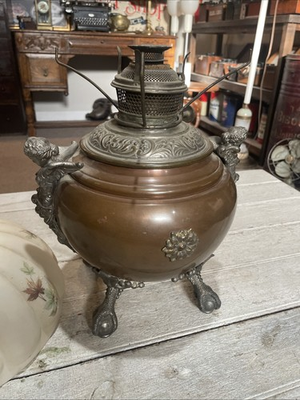 #ad Bradley And Hubbard Parlor Oil Lamp Antique $195.00
