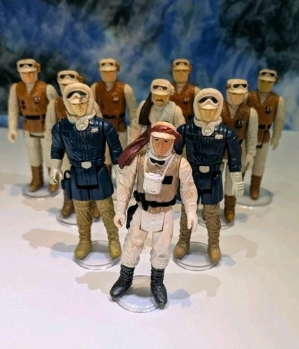 Vintage Kenner Star Wars Esb Hoth Lot Luke Han Solders Commando 10 Figures 1980s