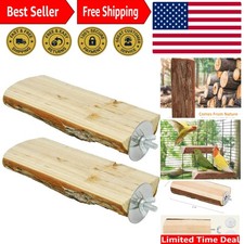 Easy Install Wooden Parrot Perch 2 Packs - Ideal for Budgies and Cockatiels