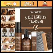 5-Piece Suede  Nubuck Care Kit - Cleaner, Protector, Brush  Eraser for Shoes,