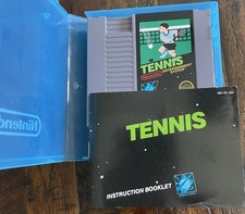 Tennis Nintendo NES Cartridge w Manual And Nintendo plastic case - TESTED