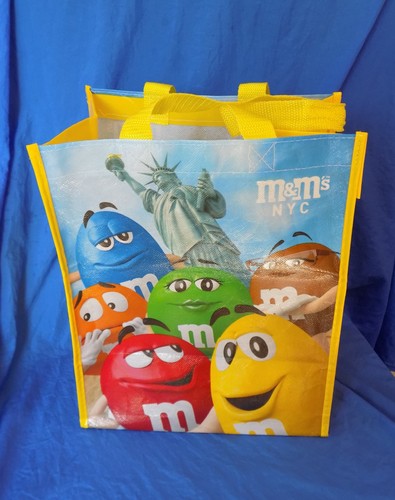 M&M STORE New York City Reusable Shopping Bag Tote 12” x 10” x 7”