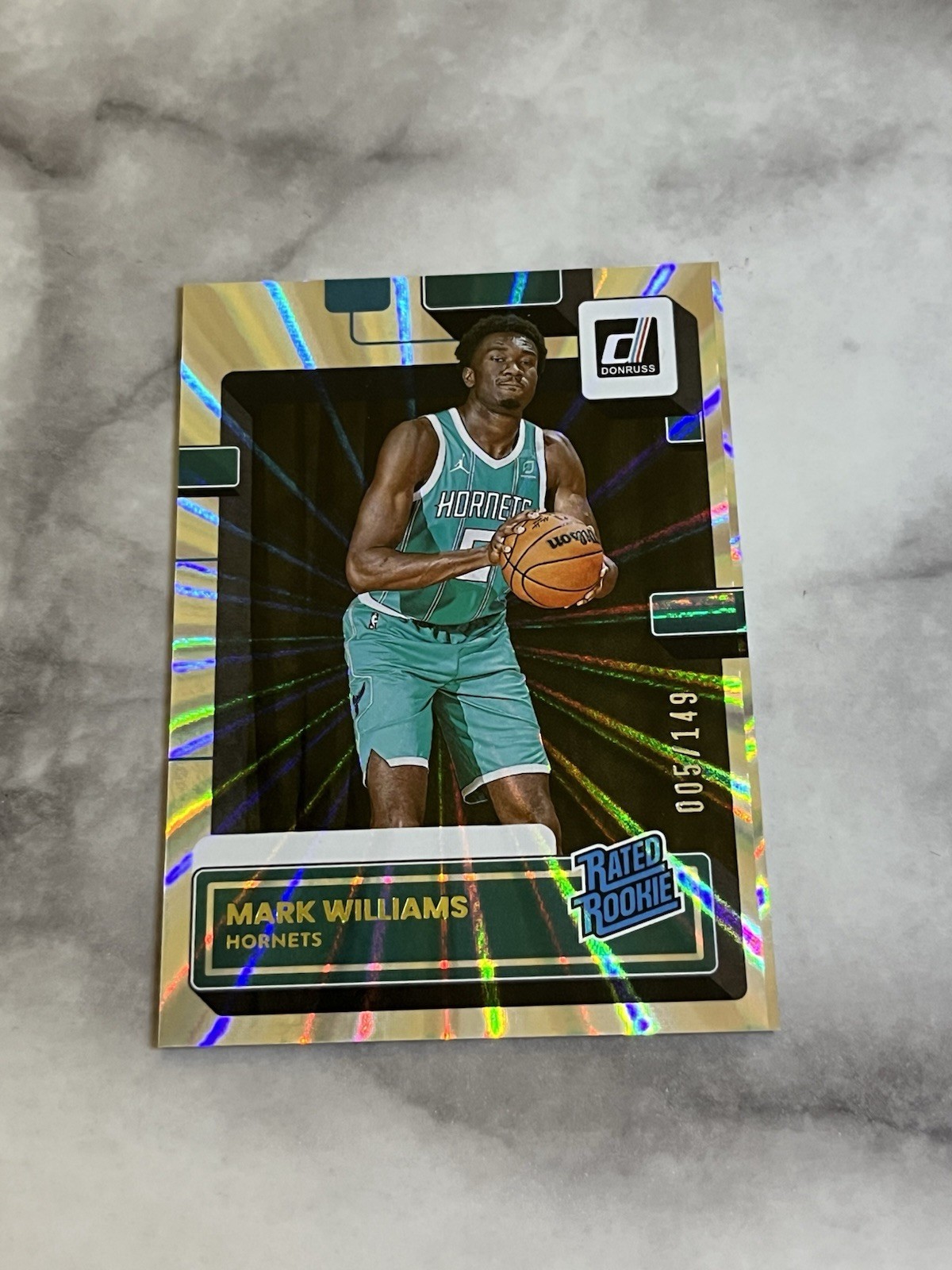 2022-23 Panini Donruss MARK WILLIAMS #215 Holo Laser Rated Rookie /149-Hornets