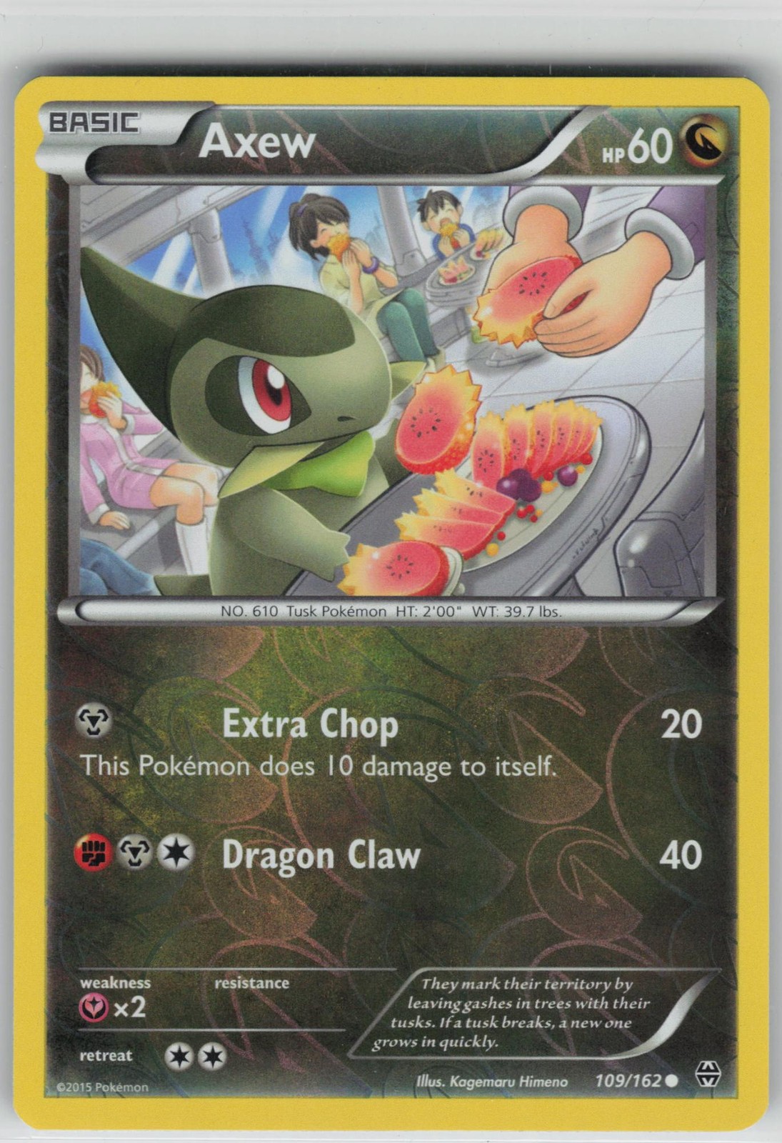 LP Axew 109/162 Common BREAKthrough Pokemon Reverse Holo 2015