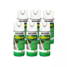 11 Oz. White Marking Spray Paint 6-Pack 