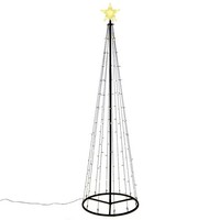 Lichterbaum 140 LED Warm Weiß 240 Cm Baum Mit Stern Trafo Timer Weihnachtsbaum