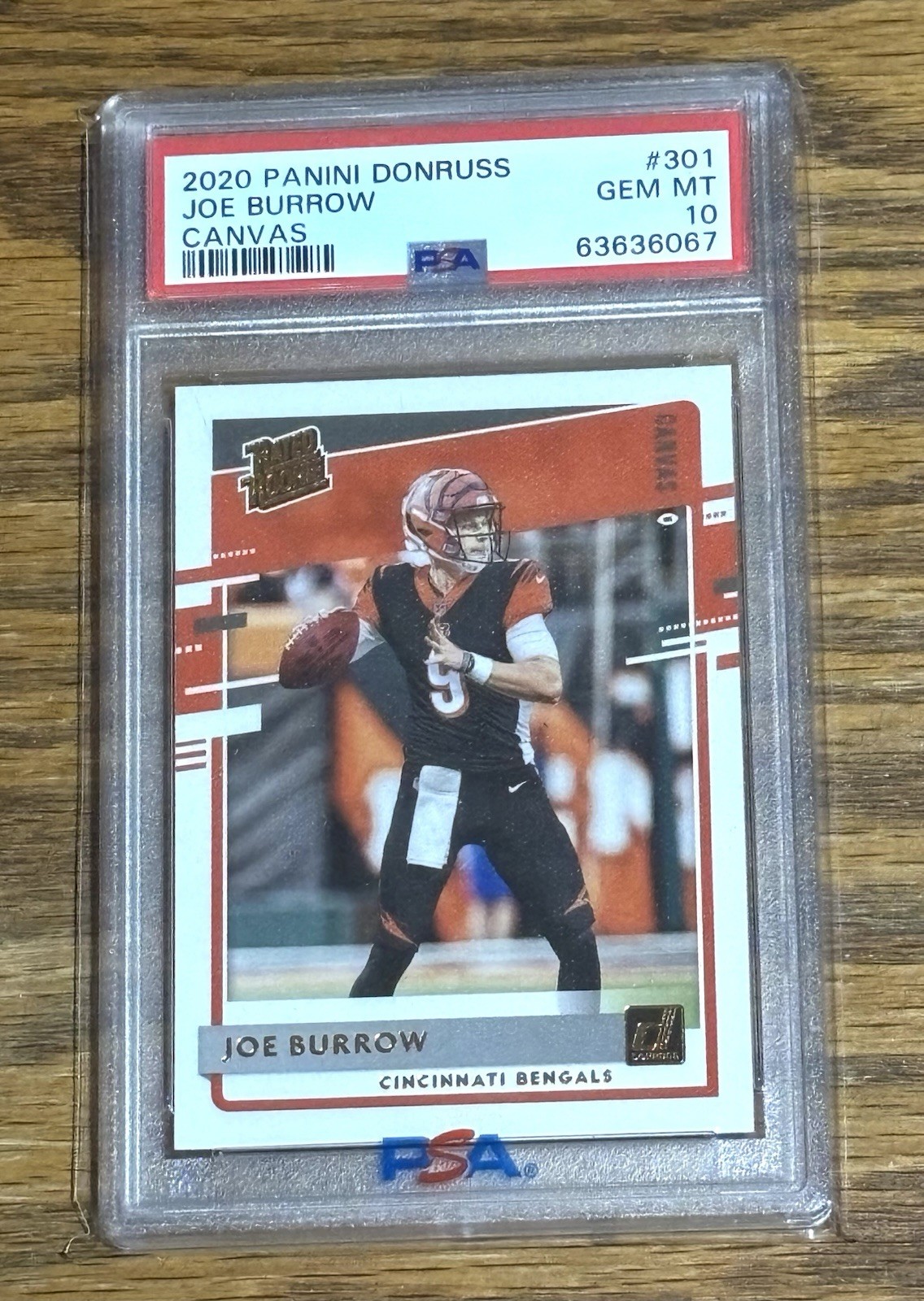 Joe Burrow Panini Donruss #301 Canvas