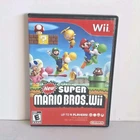 New Super Mario Bros. Wii (Nintendo Wii, 2009) NO Manual TESTED & WORKS