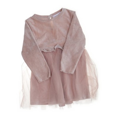 Zara, Kleid, Größe: 86, Beige, Einfarbig, Cord, Mädchen #P42