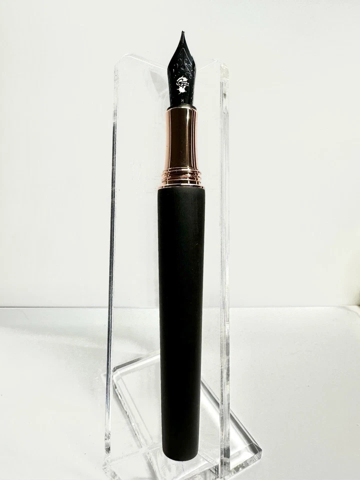 Conklin Endura 木质钢笔乌木玫瑰金装饰和中等笔尖 — 第 2/4 张图片