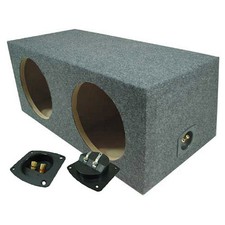 Car Audio Dual 15" Sealed Subwoofer Rear Angle Sub Box Enclosure Speaker Audio