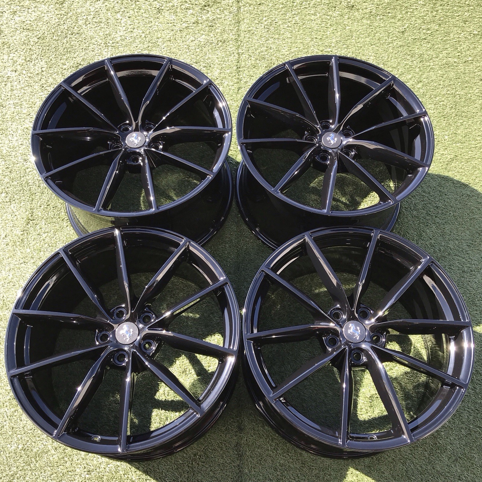 20 FERRARI 812  GTS SUPERFAST FORGED LIGHT WEIGHT BLACK OEM RIMS 864486 842799