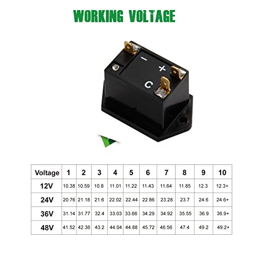 Indicatore batteria al piombo Trojan - 48V LED BI001-ET-48V - Foto 4 di 8