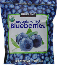 Kirkland Signature ORGANIC Whole Dried Blueberries 20oz SUPERFRESH exp 9/26 22z