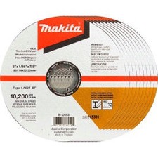 Makita INOX Thin Cut-Off Wheel 60 Grit Type 1 6"" Dia x 1/16""T x 7/8"" Cntr