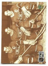 MAURICE RICHARD TOE BLAKE ELMER LACH 1991-92 PRO SET THE PUNCH LINE CARD