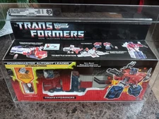 G1 1988 HASBRO TRANSFORMERS SERIES 5 OPTIMUS PRIME AFA 85 POWERMASTER MISB RED