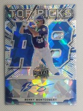 2021 Leaf Metal Draft Top Picks Benny Montgomery #TP-BM1 Blue Crystals /15 Auto