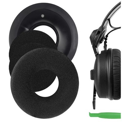Geekria Velour Ear Pads for Sennheiser HD25-1, HD25, HD25SP Headphones (Black)