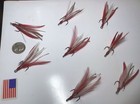 8 Dressed Size 4 Treble Hooks Hackle Feathers,flashing.Fly Tying — photo 2